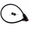 Cablu antifurt bicicleta, lungime 150 cm, 2 chei, capac silicon