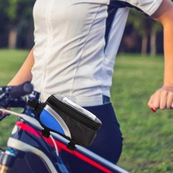Borseta bicicleta, buzunar smartphone 13.5x8 cm, reflectorizanta, orificiu casti