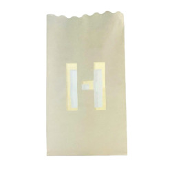 Set 5 lampioane de hartie, fixe, diverse decupaje in forma literelor