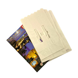 Set 5 lampioane de hartie, fixe, diverse decupaje in forma literelor