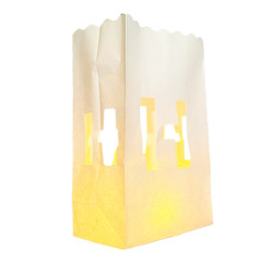 Set 5 lampioane de hartie, fixe, diverse decupaje in forma literelor