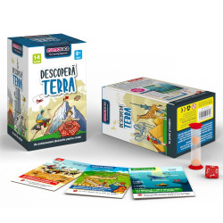 Joc educativ, copii 8 ani, Descopera Terra, cartonase multicolore
