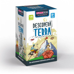 Joc educativ, copii 8 ani, Descopera Terra, cartonase multicolore