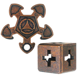 Puzzle mecanic, stea metalica, joc dificultate 4/6