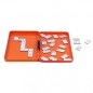 Joc interactiv copii, Domino magnetic, cutie metalica