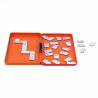 Joc interactiv copii, Domino magnetic, cutie metalica