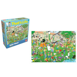 Puzzle 1000 piese, Cauta si Gaseste, La scoala, 68x48 cm, multicolor