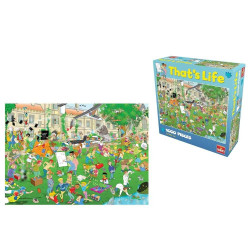 Puzzle 1000 piese, Cauta si Gaseste, La scoala, 68x48 cm, multicolor