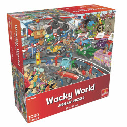 Puzzle 1000 piese, Cursa nebuna, multicolor