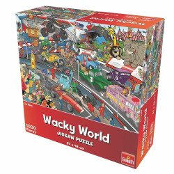 Puzzle 1000 piese, Cursa nebuna, multicolor
