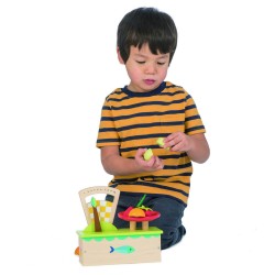 Jucarie interactiva, cantar din lemn, 4 piese, 3 ani+