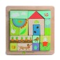 Puzzle educativ, cuburi gradina, lemn, 17 piese Puzzle educativ, cuburi gradina, lemn, 17 piese