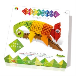 Puzzle hartie Origami 3D model cameleon, 265 piese