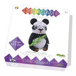 Origami 3D model panda, puzzle hartie, 622 piese