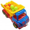 Camion de jucarie, bena basculanta, mingi plastic multicolore incluse