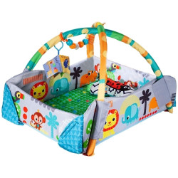 Saltea cu tarc 3 in 1 pentru bebelusi, centru de activitati, arcade detasabile