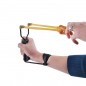 Prastie de buzunar, cu sprijin pe antebrat, corzi cauciuc elastic, maner antiderapant Prastie de buzunar, cu sprijin pe antebrat, corzi cauciuc elastic, maner antiderapant