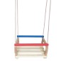 Leagan din lemn pentru copii, franghii 150 cm, prindere cu inele metalice, 36x26x18 cm Leagan din lemn pentru copii, franghii 150 cm, prindere cu inele metalice, 36x26x18 cm