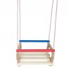 Leagan din lemn pentru copii, franghii 150 cm, prindere cu inele metalice, 36x26x18 cm