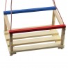 Leagan din lemn pentru copii, franghii 150 cm, prindere cu inele metalice, 36x26x18 cm