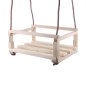 Leagan din lemn pentru copii, sezut 39x29 cm, franghii suspendare 150 cm, greutate maxima 30 kg