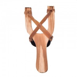 Prastie din lemn, corzi elastice din cauciuc, 8x1.5x18 cm
