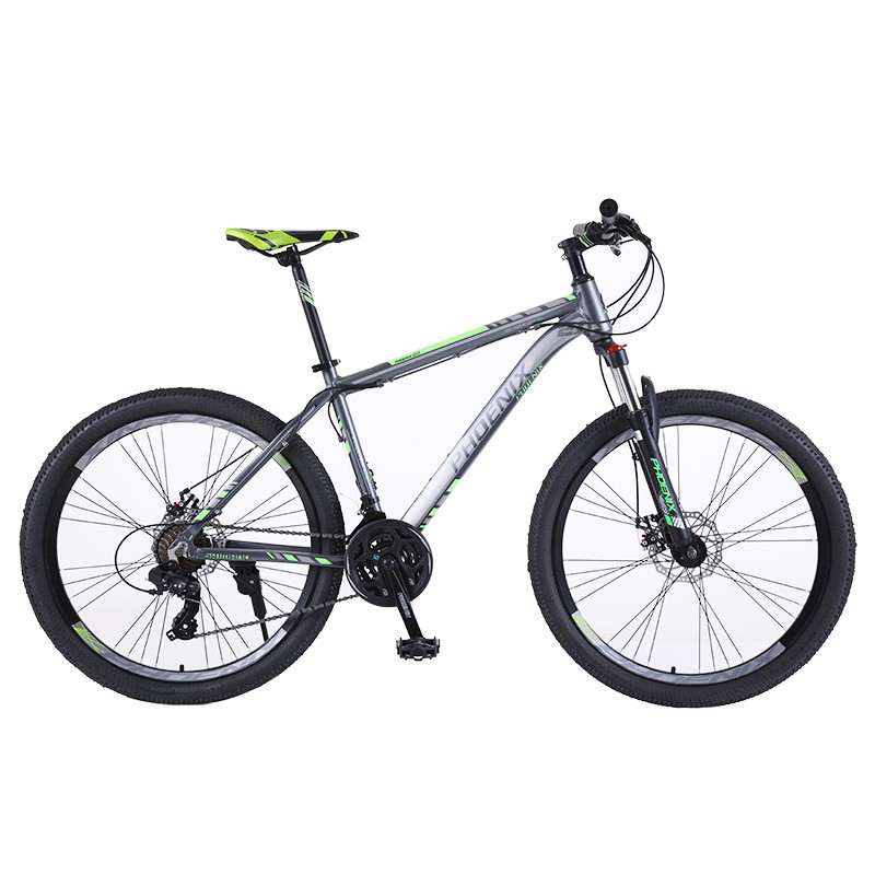 Bicicleta Mountain Bike 26 inch, cadru aluminiu, 21 viteze, schimbator Shimano, suspensii furca, frane disc, resigilat