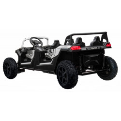 ATV buggy electric, 4x4, 4 locuri, roti pneumatice, Bluetooth, negru
