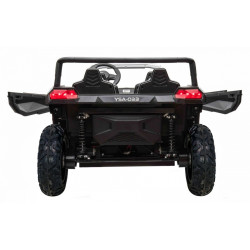 ATV buggy electric, 4x4, 4 locuri, roti pneumatice, Bluetooth, negru
