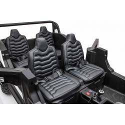 ATV buggy electric, 4x4, 4 locuri, roti pneumatice, Bluetooth, negru
