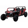 ATV buggy electric, 4 locuri, Bluetooth, roti pnematice, negru/rosu