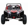 ATV buggy electric, 4 locuri, Bluetooth, roti pnematice, negru/rosu