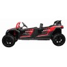 ATV buggy electric, 4 locuri, Bluetooth, roti pnematice, negru/rosu