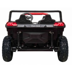 ATV buggy electric, 4 locuri, Bluetooth, roti pnematice, negru/rosu