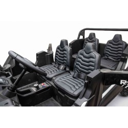 ATV buggy electric, 4 locuri, Bluetooth, roti pnematice, negru/rosu