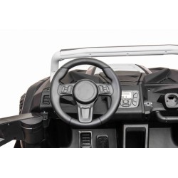 ATV buggy electric, 4 locuri, Bluetooth, roti pnematice, negru/rosu