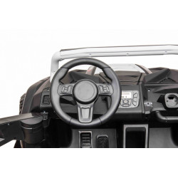 ATV buggy electric, 4 locuri, Bluetooth, roti pnematice, negru/rosu