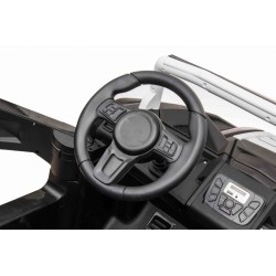 ATV buggy electric, 4 locuri, Bluetooth, roti pnematice, negru/rosu