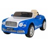 Masinuta electrica Bentley Mulsanne, 2 motoare, roti spuma EVA, albastru