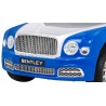 Masinuta electrica Bentley Mulsanne, 2 motoare, roti spuma EVA, albastru