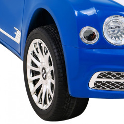 Masinuta electrica Bentley Mulsanne, 2 motoare, roti spuma EVA, albastru
