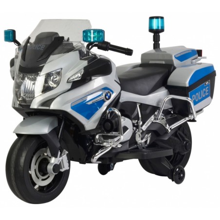 Motocicleta electrica de politie BMW, roti spuma EVA, roti ajutatoare