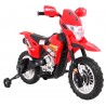 Motocicleta electrica cross, 6V, 18000RPM, 6V/4,5Ah, roti plastic, lumina LED fata, 105 x 50 x 72 cm