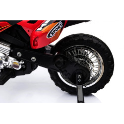 Motocicleta electrica cross, 6V, 18000RPM, 6V/4,5Ah, roti plastic, lumina LED fata, 105 x 50 x 72 cm