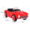 Masinuta electrica retro model BMW, 2 motoare, roti EVA