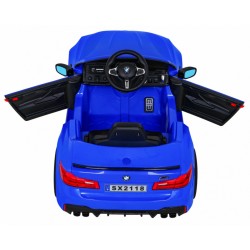 Masinuta electrica BMW M5, sport, 2x12V, roti spuma EVA, functie DRIFT, telecomanda, LED, centura siguranta, 126x73x53cm