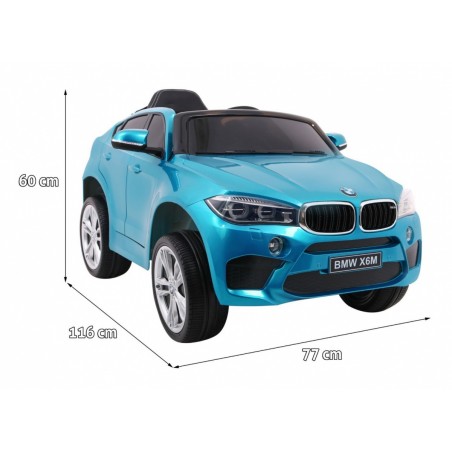 Masinuta electrica BMW X6M, sport, 12V, roti spuma EVA, lumini LED, melodii, radio FM, pornire lenta, 116x77x60cm