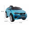 Masinuta electrica BMW X6M, sport, 12V, roti spuma EVA, lumini LED, melodii, radio FM, pornire lenta, 116x77x60cm