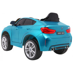 Masinuta electrica BMW X6M, sport, 12V, roti spuma EVA, lumini LED, melodii, radio FM, pornire lenta, 116x77x60cm