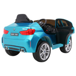 Masinuta electrica BMW X6M, sport, 12V, roti spuma EVA, lumini LED, melodii, radio FM, pornire lenta, 116x77x60cm